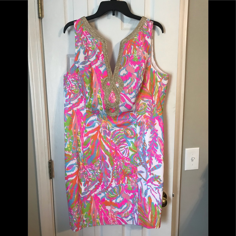 Lilly Pulitzer Shift Dress NWT Scuba to Cuba